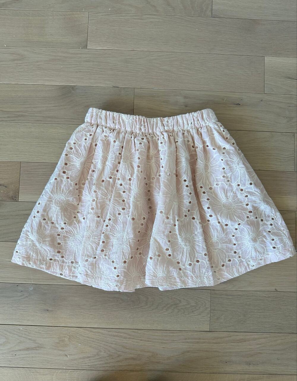 H&M Girls Pink Embroidered Circle Skirt / US 7